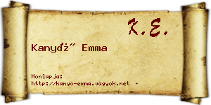 Kanyó Emma névjegykártya
