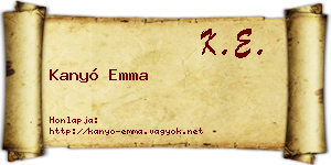 Kanyó Emma névjegykártya