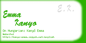 emma kanyo business card