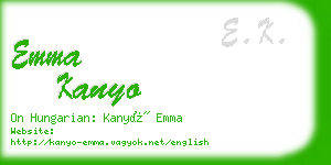 emma kanyo business card
